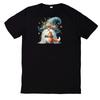 T-Shirt Funny Dwarf and Animal Motif Cotton