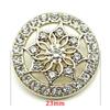 10pcs Diamond Inlaid Flower Metal Button Sewing Scrapbooking Clothing Leather Bag DIY Craft Sweater Decorative Button 20MM