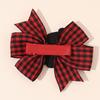 2Pcs Christmas Plaid Bow Hair Clips For Girls Cute Sparkle Santa Claus Barrette Xmas New Year Party Hair Accessories Gifts