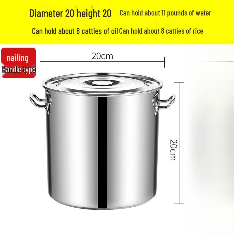 

Wuhe 304 Stainless Steel Round Stock Pot with Lid