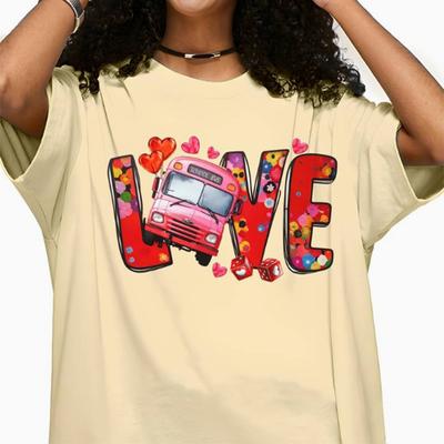Fashion Women Romantic Journey Print T Shirt Funny Casual O-neck Short Sleeves T-shirt Summer Female Tee Shirt