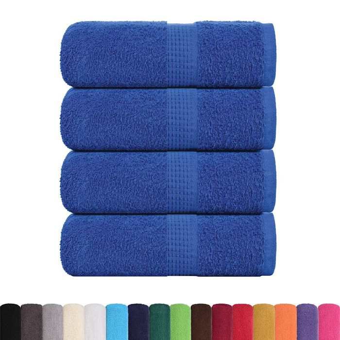 VidaXL Serviettes d'invité 4 pcs bleu 30x50 cm 360 g/m² 100% coton, serviette, serviette de visage, ensemble de serviettes 136708