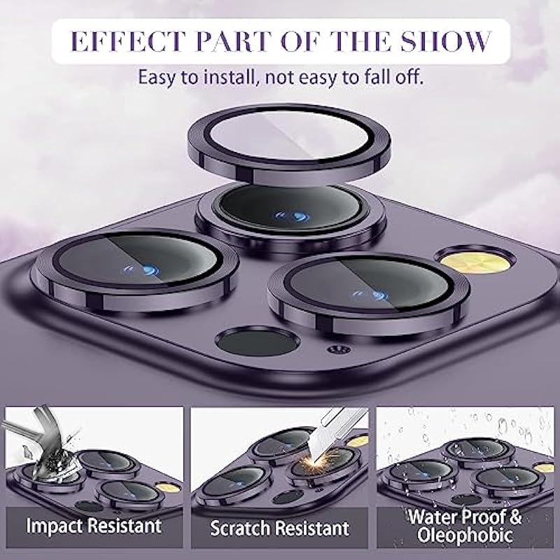 

Gadgetbite Orbix Camera Lens Protector For Iphone 14 Pro 6.1& Iphone 14 Pro Max 6.7, Tempered Glass Camera Lens Protecto 1414 фиолетовый