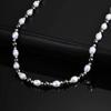 Hip Hop Pearl Necklace for Men Boys,Natural Hematite Stainless Steel Beaded Collars,Simple Jewelry Gifts