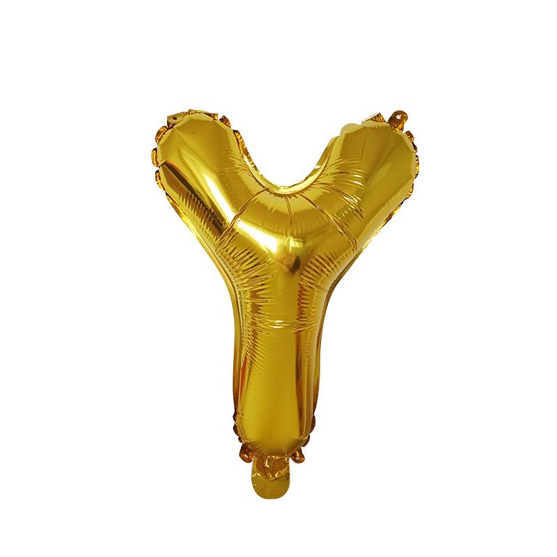 50pcs Letter Balloon Aluminum Foil 50 Cm Bright Gold Silver Aluminum Film Letter Balloon
