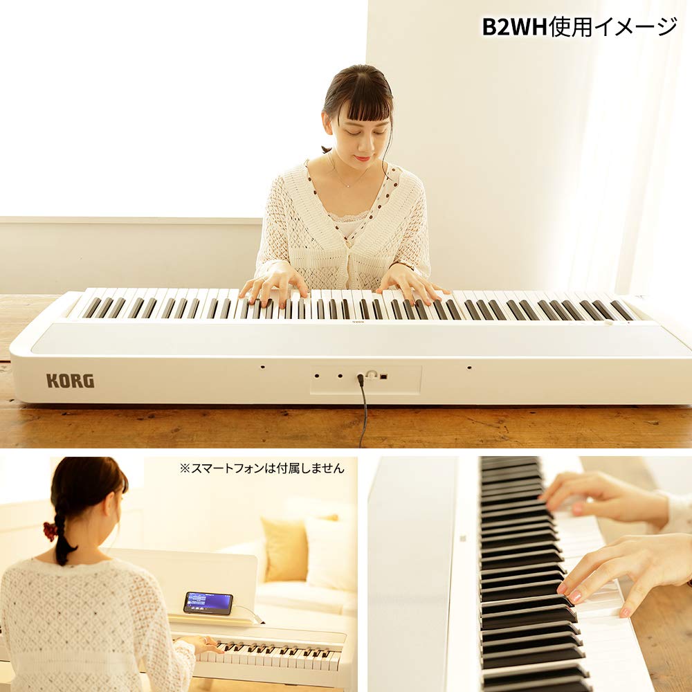 KORG E-Piano B2 88 Tasten/Anfänger/Notenständer enthalten Weiß B2 WH