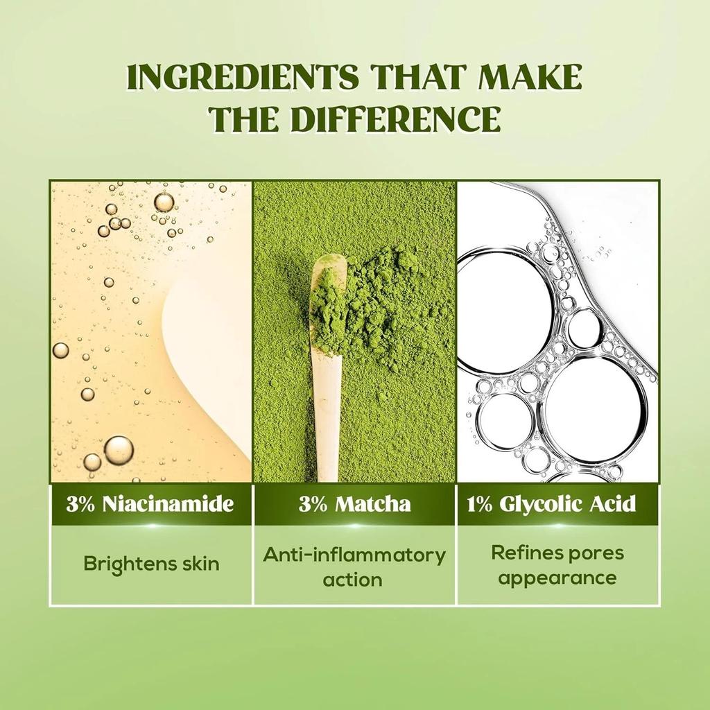 RENEE 3% Niacinamide & Cucumber Extract Matcha Face Toner - 60 ml