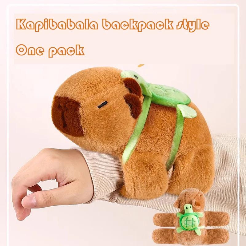 Schattige Capybara Klaparmband Polspop Kawaii Klein Pluche Speelgoed Armband Figuur Cadeau Voor Meisjes Vrouwen Verjaardagscadeau