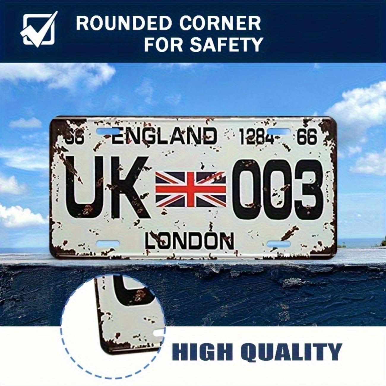 Vintage London UK Aluminum Metal Sign Tin Plate England Flag Art Home Garage Bar Wall Decor белый