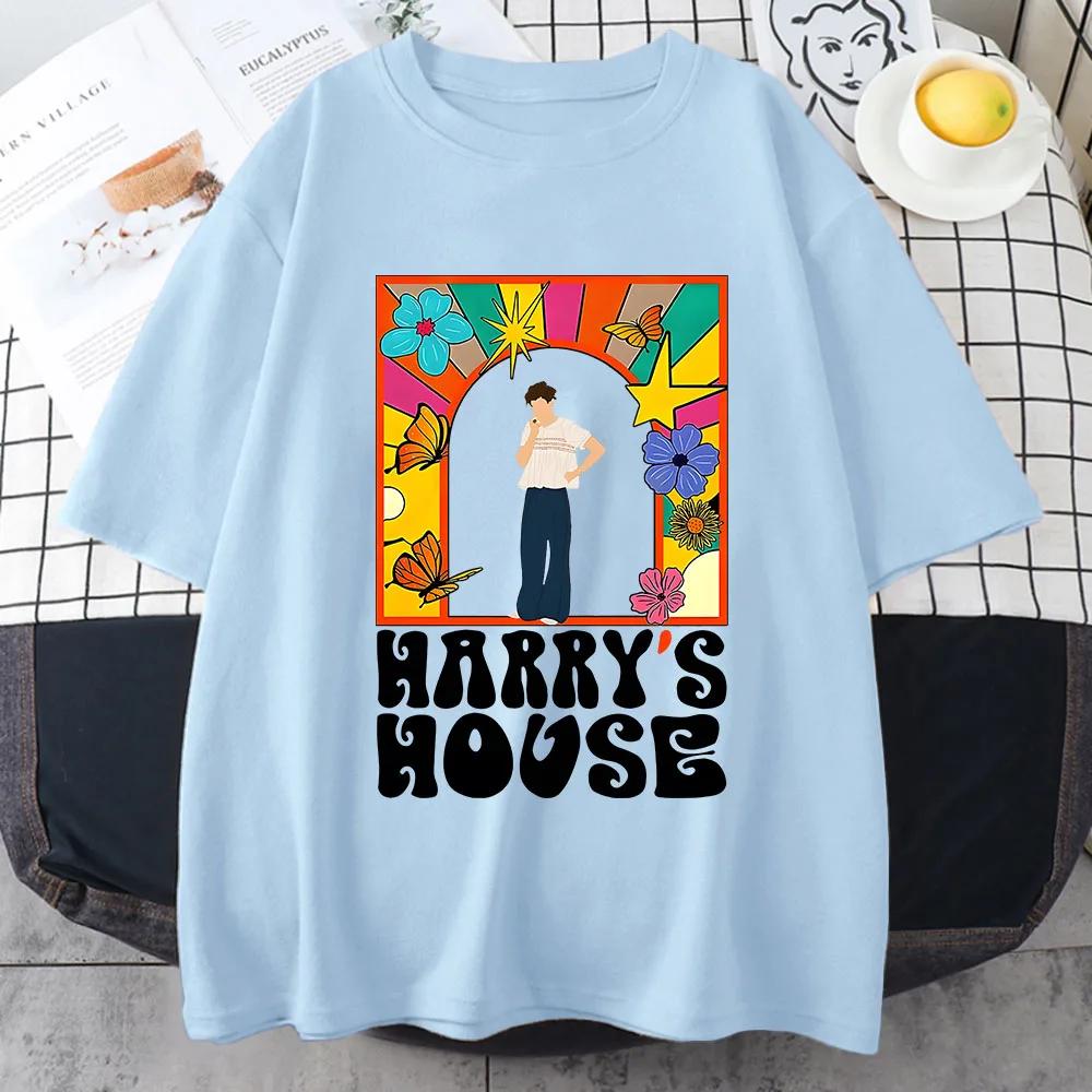 Harrys House Women Tshirts 100 Cotton Summer Unisexga Graphic Short Sleeve Tee Originality Slice of Life Print Individualization