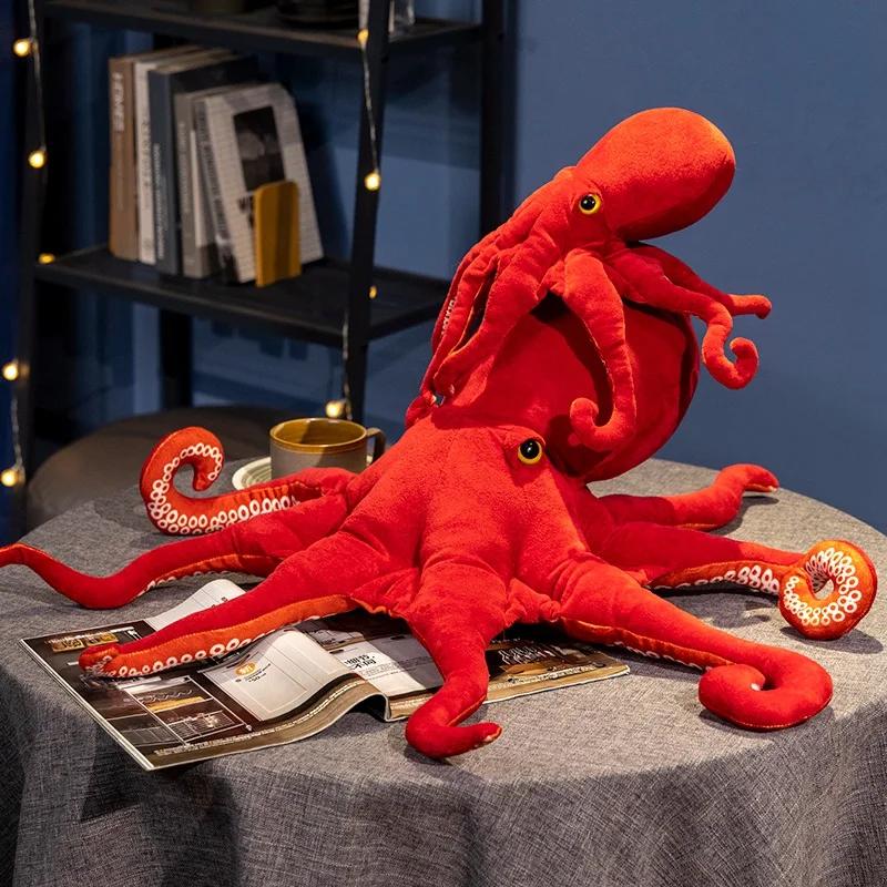 High Quality Lifelike Octopus Plush Toys Stuffed Simulated Squid Marine Animal Doll Xmas Gift for Kids Room Car Decoration