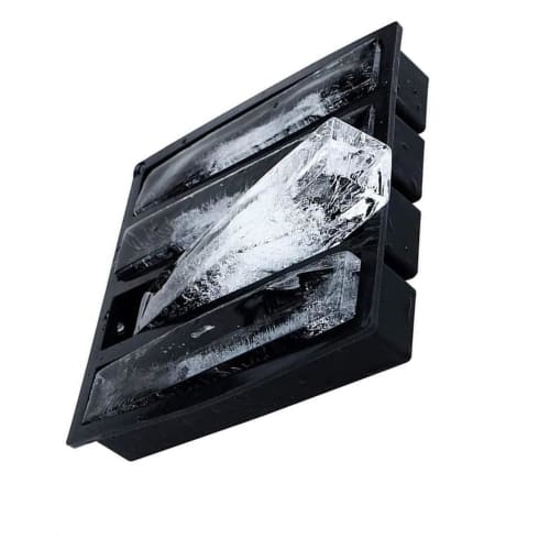 Silicone ice tray, rectangular ice, 4-hole ice making container, ice maker, ice tray, square ice, ice maker, large ice, ice making container, clear ic