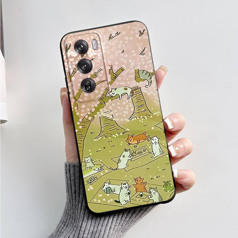For OPPO Reno 12 Pro Case Cute Bear Cartoon Frog Back Cover Matte Silicone Soft Phone Case For OPPO Reno 12 Reno12 Pro 5G Fundas