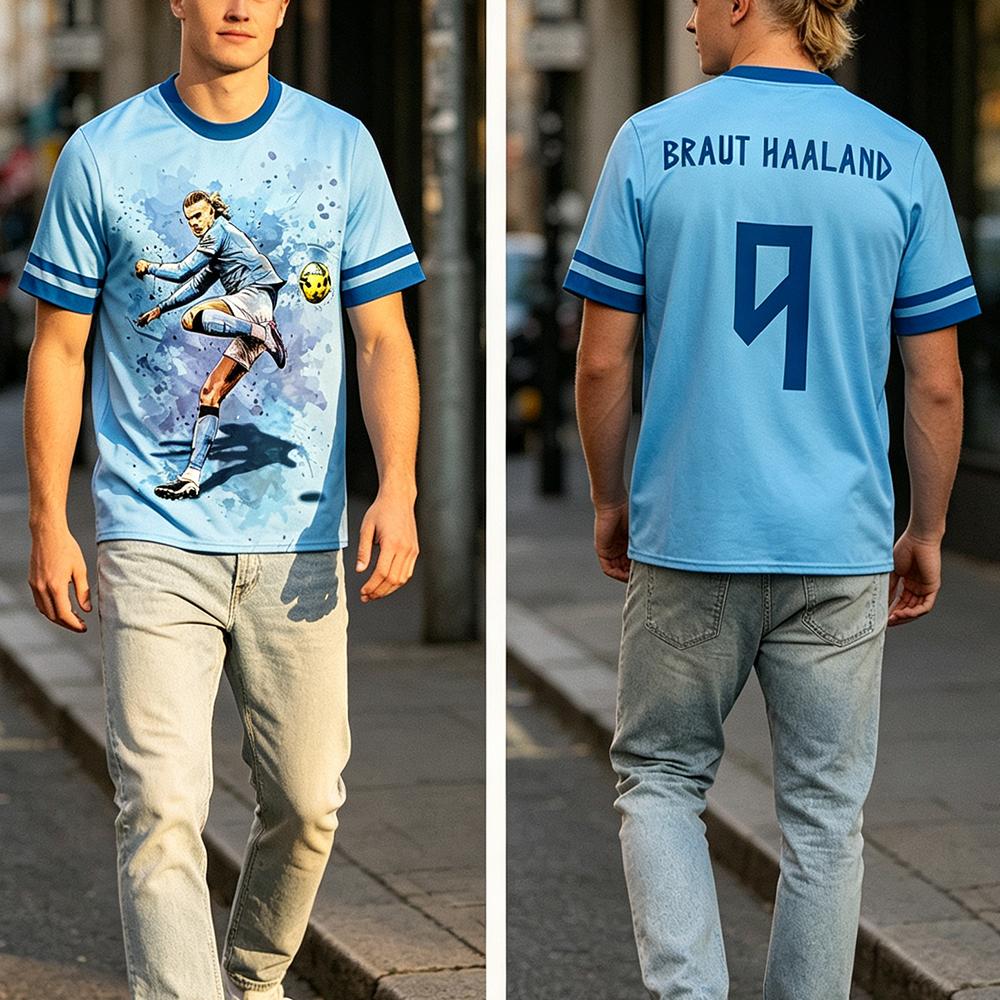 Men Women Clothing Norway Number 9 HAALAND Jersey Football Tee O-neck Loose Unisex Streetwear Short Sleeve Summer Fashion Tshirt