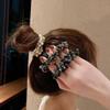 Shiny Crystal Woven Hair Band High Ponytail Elegant Hair Rope Rubber Band Chic Hair Ties Hair Accessoires Elastic Hair Bands