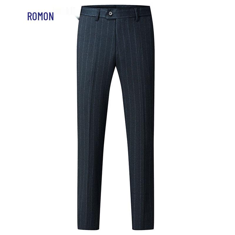 ROMON Men's Slim Fit Stretch Suit Set