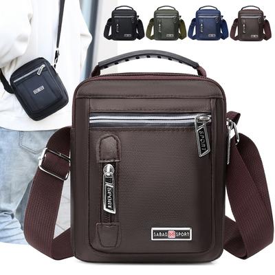 Nylon Leichte Einfache Umhängetasche Neue Mehrschichtige Aufbewahrung Joker Schultertasche Business Pendler Handgehaltene Herrentasche
