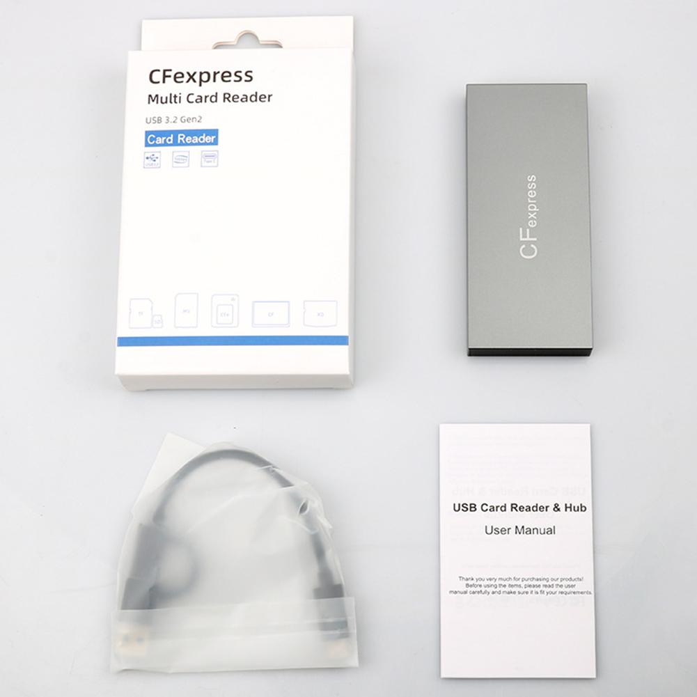 6 in 1 CFexpress Type B/CF/XD/MS/SD/TF Memory Card Reader 10Gbps CF Express B Card Reader with Cable for Windows XP  OS