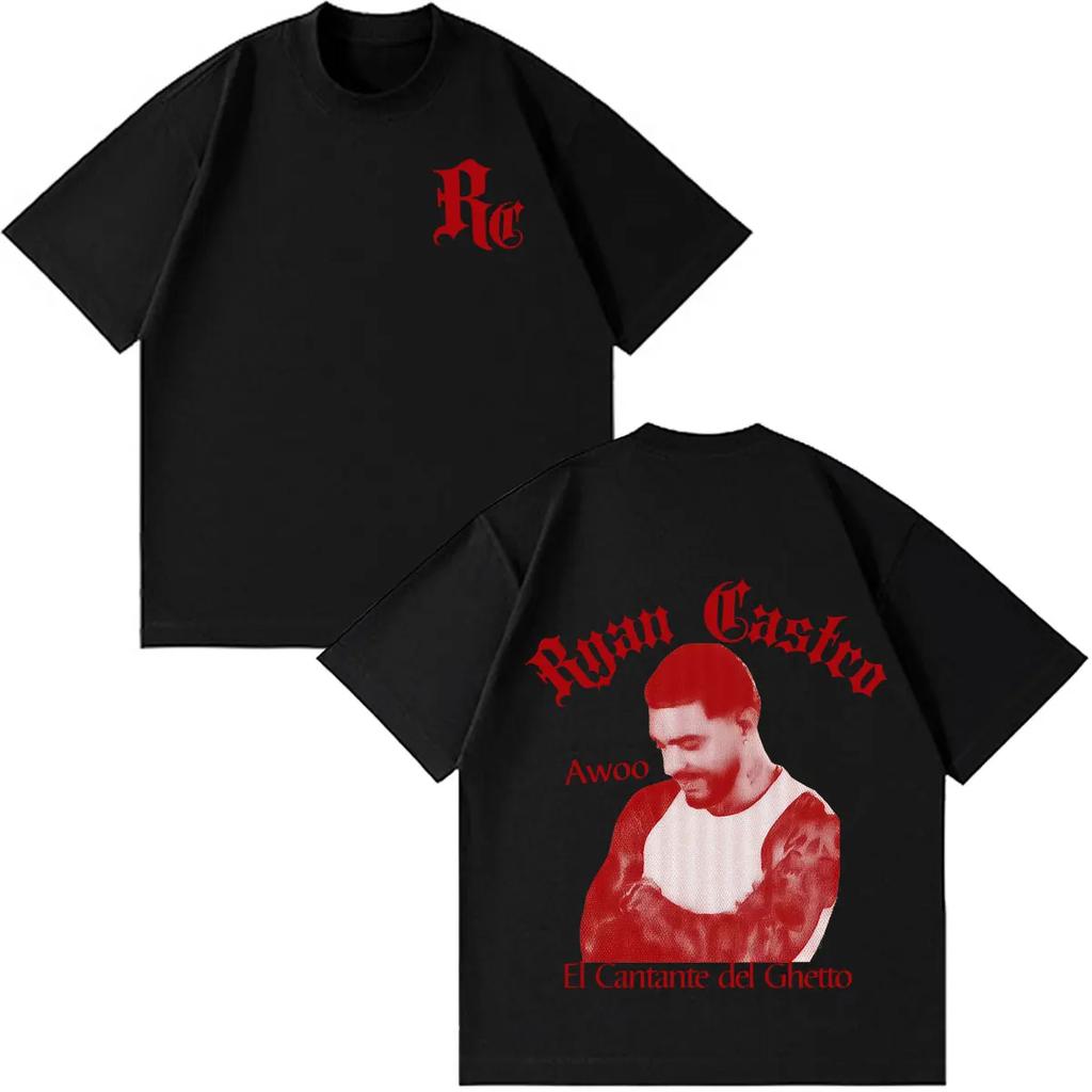 T-shirt Grafica Vintage Lavata Ryan Castro Sende Tour 2026 Uomo Donna Maglietta Stampata Estiva Casual Moda Abbigliamento Top Alta Qualità Streetwear