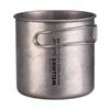 2Pcs Outdoor Camping Cookware Set with Folding Handle Picnic Pot Set 304 Stainless Steel Outdoor Camping Pan for Outdoor Picnic
