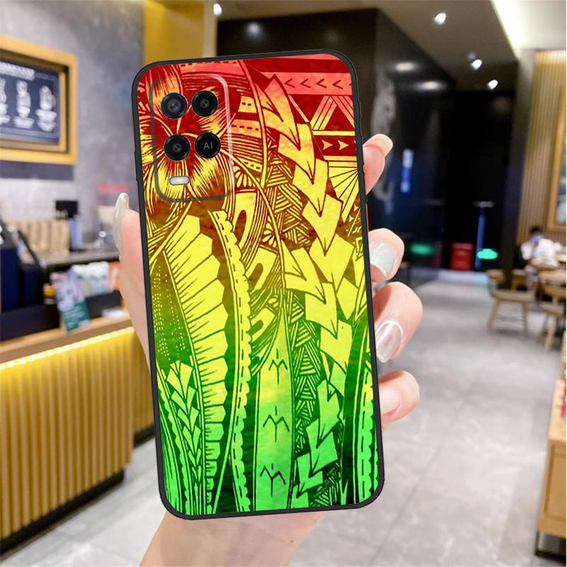 Polynesian Mix Case For Oppo A96 A76 A16 A17 A18 A60 A80 A40 A38 A58 A78 A98 A94 A74 A54 A15 A57 A77 A5 Pro