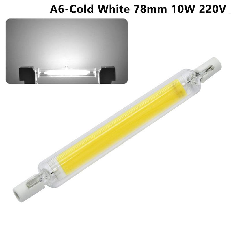 

R7S светодиодная стеклянная трубка Cob лампа 78 мм 118 мм высокой мощности 5/10/20 Вт R7S кукурузная лампа заменяет галогенную лампу переменного тока 110 В 220 В лампы