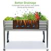 Galvanized Raised Garden Bed with Legs 48 Gallons 48x24x32 Inch Large Metal Elevated Planter Box with Drainage Holes for Vegeta