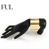 Personalized Arm Cuff Women Bracelet Exaggerate Vintage Punk Boho Smooth Stainless Metal Lady Adjustable Opening Bangle Wide Wrist Jewelry