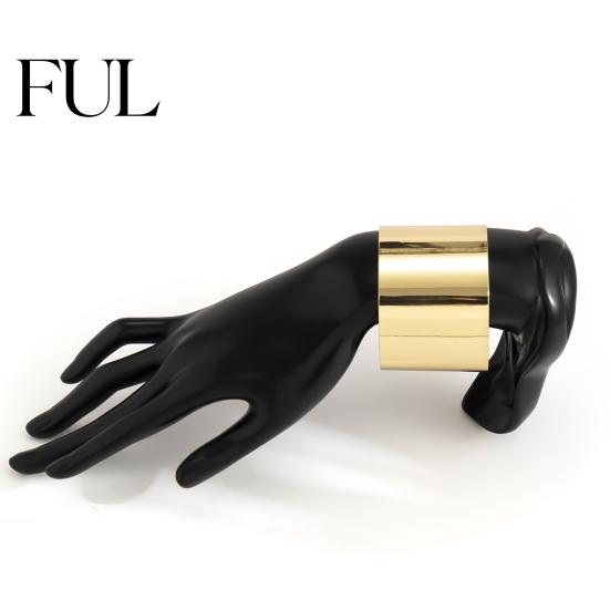 Personalized Arm Cuff Women Bracelet Exaggerate Vintage Punk Boho Smooth Stainless Metal Lady Adjustable Opening Bangle Wide Wrist Jewelry