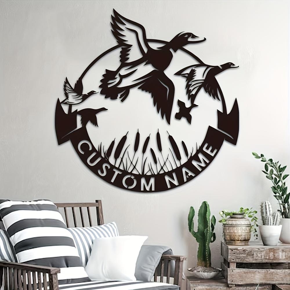 

Custom Personalized Duck Hunter Metal Wall Art Family Name Sign Matte Finish Home Office Outdoor Decor