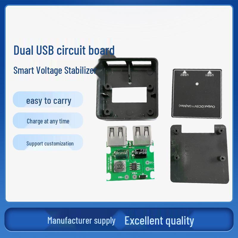 

Dual USB Solar Panel Voltage Regulator Circuit Board for Electric Vehicle Charging