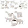 Simulated Arctic Bear White Fox Seal Whale Polar Animals Model Ornament Set For Collectors And Decor