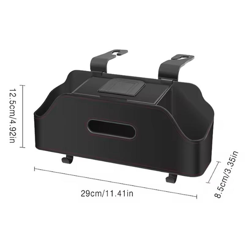 Universal Car Seat Back Storage Box Multi-Functional Vehicle Mounted Tissue Box Rear Seat Storage Cup Holder Hook Car Accessorie
