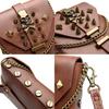 Medieval PU Leather Retro Riveted Small Square Bag, Niche Original Design, Women's Single-shoulder Bag, Versatile Underarm Crossbody Bag