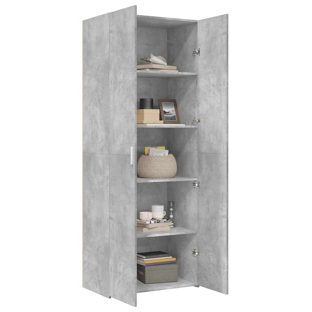 Highboard Concrete Grey 70 x 42.5 x 185 cm Particleboard