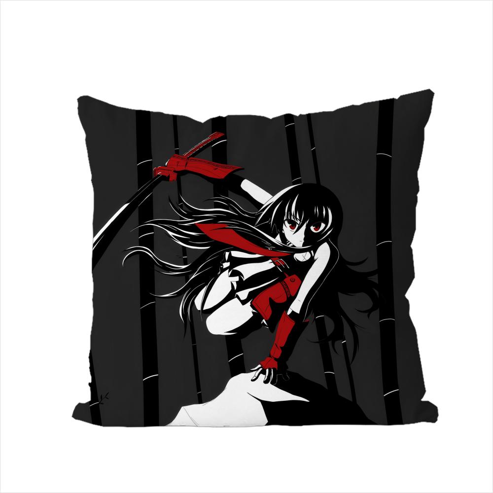 

Anime AAkame Ga Kill Pillow Case For Car Sofa Decorative Home Doublesided Print Plush Square Throw Pillow Cushion Cover 30x30cm