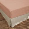 Fitted Sheet "Soline" All Sizes Washed Linen - Soline Old Rose - 140 X 190 Cm 30 Cm Pocket