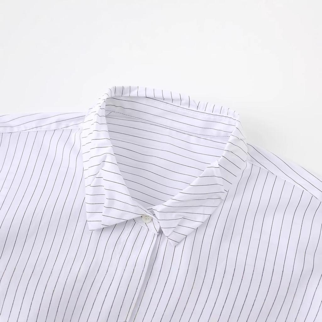 2026 Spring Women's Casual Striped Lapel Shirt - Simple, Versatile, and Chic