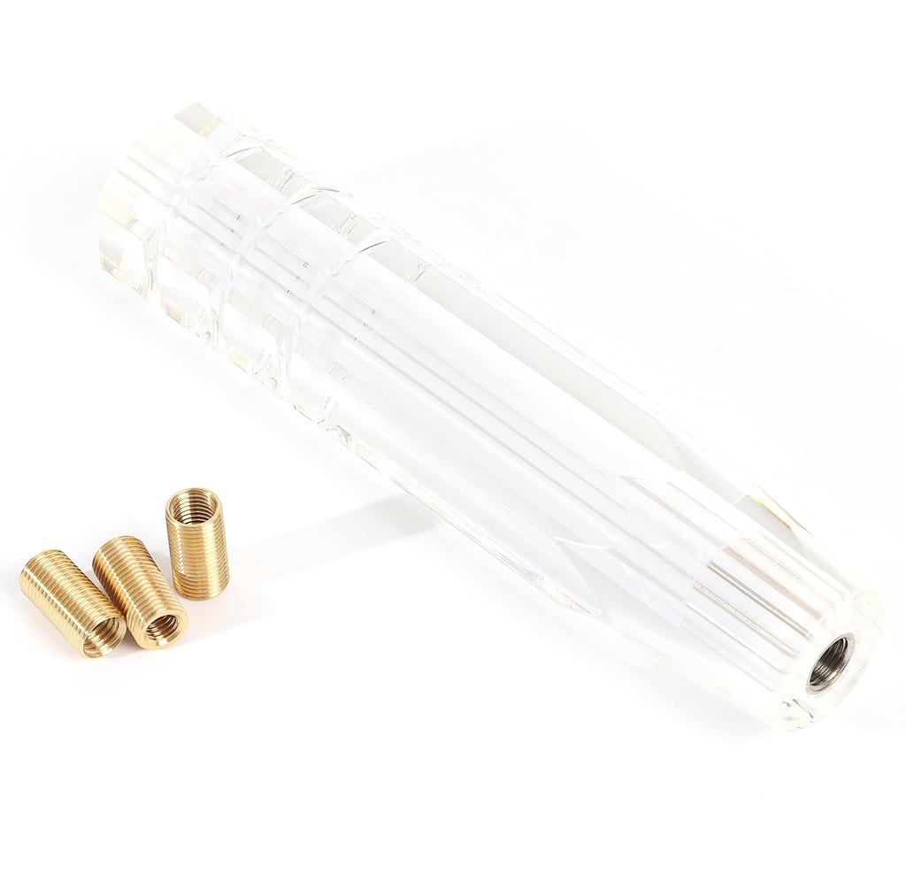 Life Palette Extension Crystal Shift Knob Line Octagonal 200mm Long Adapter 3 Types (White)