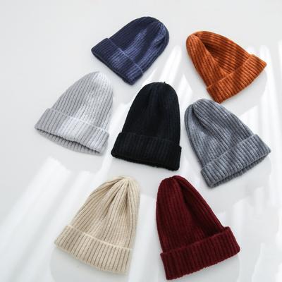 Fashion Solid Color Versatile Knitted Hat Men'S And Women'S Casual Fashion Retro Trend Thermal Hat Wool Cold Hat