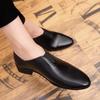 British Summer Men's Casual Leather Slip-on Loafers for Teenagers - Trendy, Soft Hairdresser Shoes