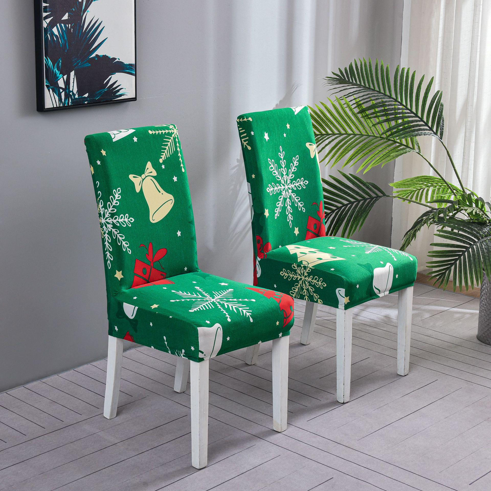 

Universal Christmas Dining Chair Cover - Stretch Fit for Restaurants & Hotels Universal
