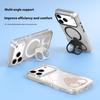 For iPhone 17 Pro Max Phone Case Compatible with MagSafe TPU Acrylic Back Cover with Ring Kickstand