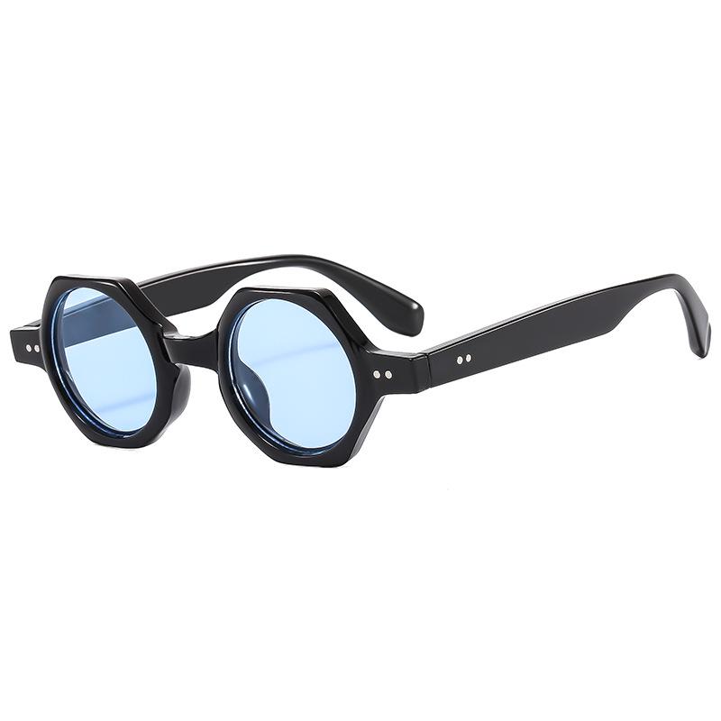 Unisex 2023 Polygonal Studded Sunglasses, Small Frame