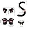 4Pcs Cute Cat Woman Cat Ears Headband Set Bow Jk Cosplay Headwear Cosplay Hair Accessories Lolita Halloween Dress Up Women