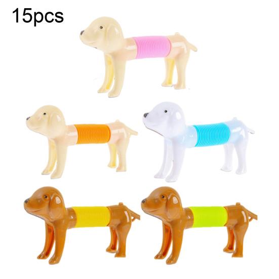 5/10/15/20 ks Teleskopická trubička pro úlevu od stresu Hračka pes jezevčík Flexibilní trubička Fidget hračka Kroucení Protahování Senzorická trubička Party drobnosti