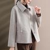 Xuexi Mid-Aged Women's 2024 Winter Wool Blend Lapel Coat