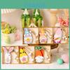 Festive Easter Decorative Wooden Box With Charming Gnome Carrot Hanging Ornaments