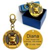 Medaglietta ID Personalizzata per Cani Targhette Personalizzate per Cani Placca Nome Anti-smarrimento Incisione Gratuita Ciondolo per Animali Domestici per Collari Collane Placcato Rame