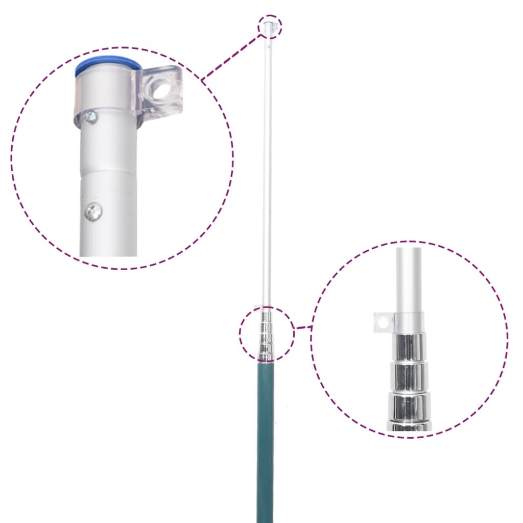 Vidaxl Flaga Ukrainy Z Masztem, 5,55 M, Aluminium